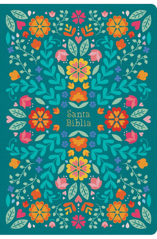 Image of Biblia RVR 1960 Tamaño Manual Símil Piel Floreada con Índice