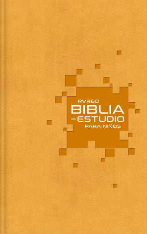 Biblia RVR 1960 de Estudio para Niños Piel Mango