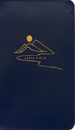 Biblia NTV Compacta Letra Gigante con Filament Símil Piel Azul Índice Letra Roja Cierre