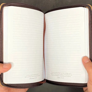 Libreta Imitación Piel Marrón con Cierre: Nuevas Fuerzas