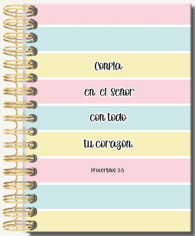 Image of Libreta de Anillas con Elásico Confía en el  Señor