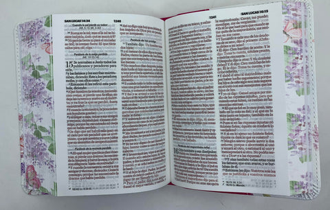 Image of Biblia RVR 1960 Bolsillo Turquesa Fucsia Símil Piel