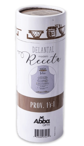 Delantal/mandil de algodón. Receta para ser feliz