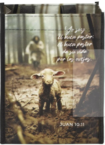 Image of Bolsa Tote Bag Pequeña a Todo Color. Yo Soy el Buen Pastor