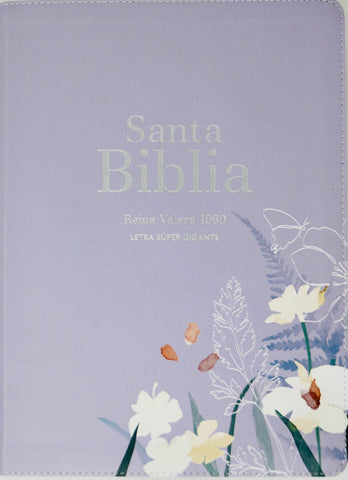 Image of Biblia RVR 1960 Letra Súper Gigante Símil Piel Lavanda