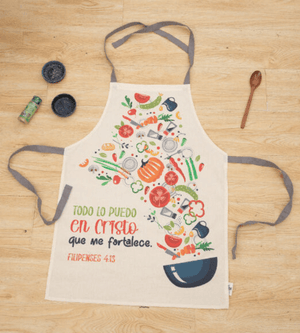 Delantal/mandil de algodón. Todo lo puedo
