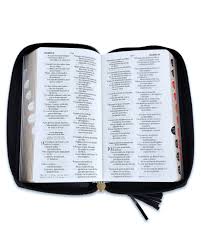 Image of Biblia RVR 1960 Chequera Negro Beige Blanco Símil Piel con Índice y Cierre