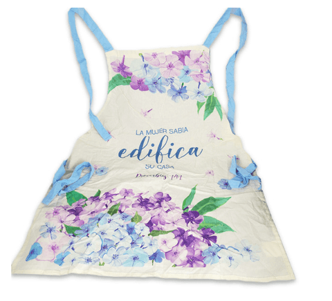 Image of Delantal/mandil de algodón. La mujer sabia edifica