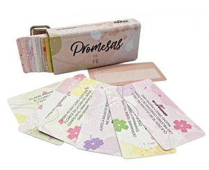 Caja Metálica con 50 Promesas. Promesas de Fe