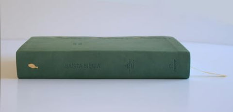 Image of Biblia RVR 1960 Letra Gigante Símil Piel Verde con Pájaros Cantos Pintados