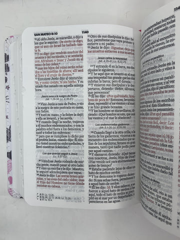 Image of Biblia RVR 1960 Bolsillo Símil Piel Rosa con Índice