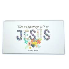 Estuche de sticky notes. Mi Esperanza esta en Jesus