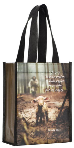 Image of Bolsa Tote Bag Pequeña a Todo Color. Yo Soy el Buen Pastor