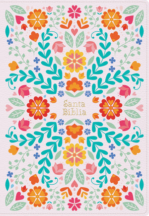 Biblia RVR 1960 Súper Gigante Flores Símil Piel con Índice *IRREGULAR*
