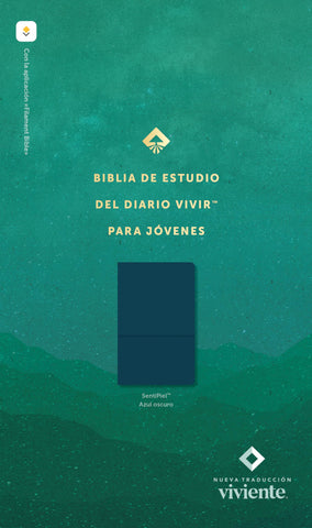 Image of Biblia NTV de Estudio Diario Vivir para Jóvenes Azul Oscuro Símil Piel