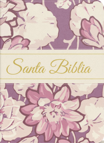 Image of Biblia RVR 1960 Compacta Letra Grande 11 Puntos Símil Piel Floral Lila