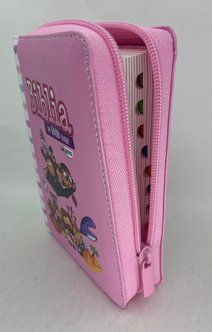 Image of Biblia RVR 1960 Mi Gran Viaje Rosa Corazones Bolsillo Cierre Índice