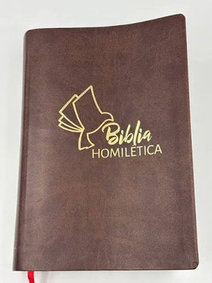 Biblia RVR 1960 Homilética Símil Piel Marrón