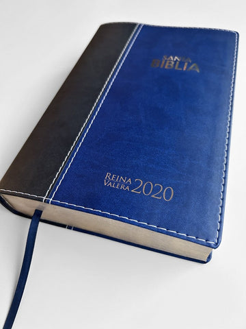 Image of Biblia RVR 2020 Letra Grande Azul Símil Piel