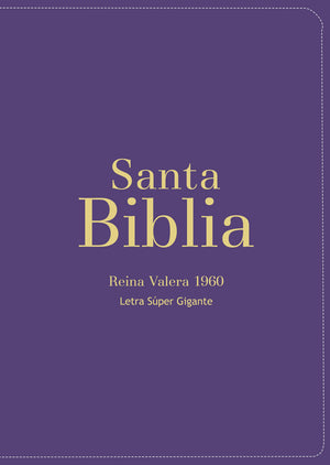 Biblia RVR 1960 Letra Súper Gigante Símil Piel Púrpura