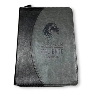 Libreta Imitación Piel Negro con Cierre: Esfuérzate