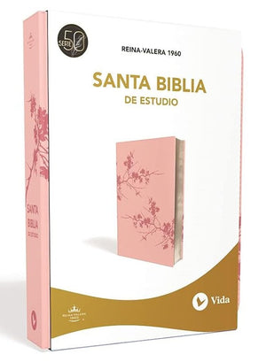 Biblia RVR 1960 de Estudio Serie 50 Piel dos Tonos Rosado