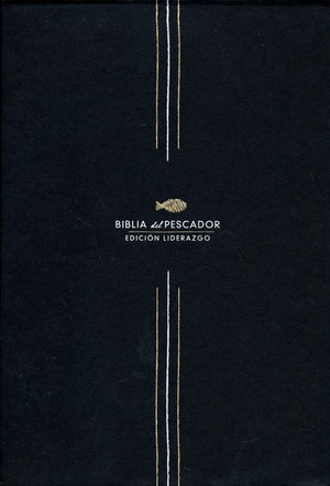 Biblia RVR 1960 del Pescador Edición Liderazgo Negro Piel Fabricada