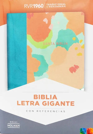 Biblia RVR 1960 Letra Gigante Floral Símil Piel