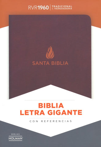 Image of Biblia RVR 1960 Letra Gigante Piel Marrón con Índice