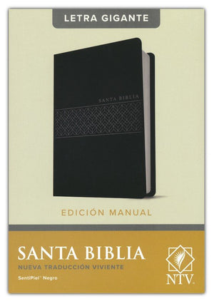 Biblia NTV Letra Gigante Tamaño Manual Piel Negro