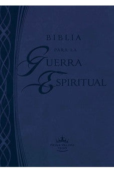 Biblia RVR 1960 de Estudio Guerra Espiritual Azul Símil Piel