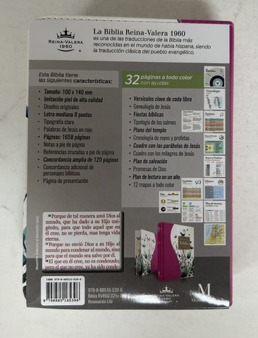 Image of Biblia RVR 1960 Bolsillo Lila Símil Piel