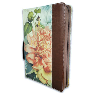 Biblia RVR 1960 Letra Grande Tamaño Manual Marrón Símil Piel con Índice y Cierre