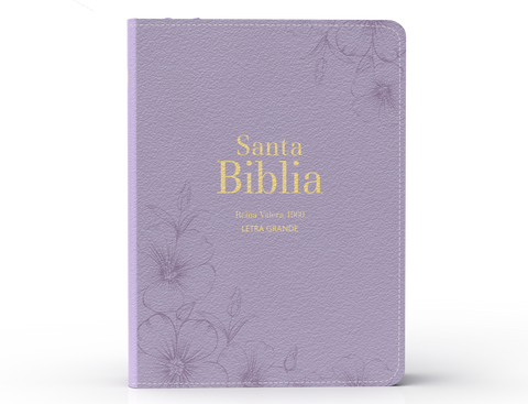 Image of Biblia RVR 1960 Compacta Letra Grande 11 puntos Símil Piel Lila con Cierre e Índice