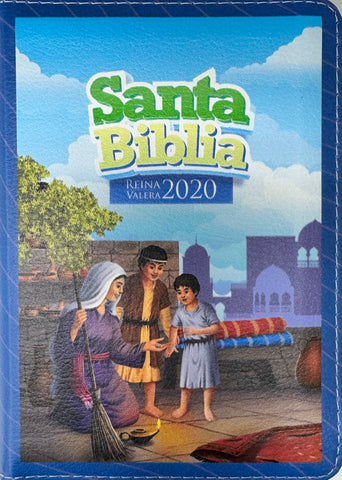 Image of Biblia RVR 2020 para Niños Azul Vinilo con Cierre