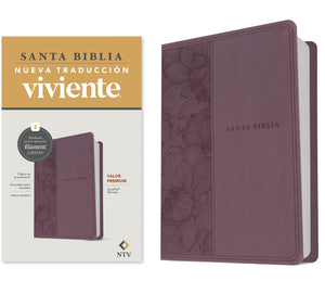 Biblia NTV Valor Prémium con Filament Símil Piel Púrpura