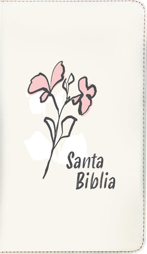 Biblia NTV Compacta Letra Gigante con Filament Símil Piel Beige Índice Letra Roja Cierre