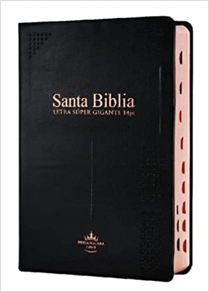 Biblia RVR 1960 Letra Gigante 14 Puntos Vinilo Negro con Índice