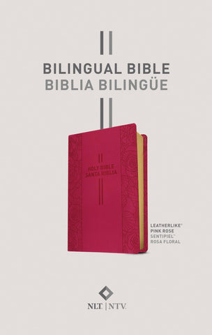 Image of Biblia Bilingüe NLT/NTV Piel Pink Rose