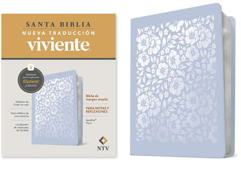 Image of Biblia NTV Margen Amplio con Filament Símil Piel Floral