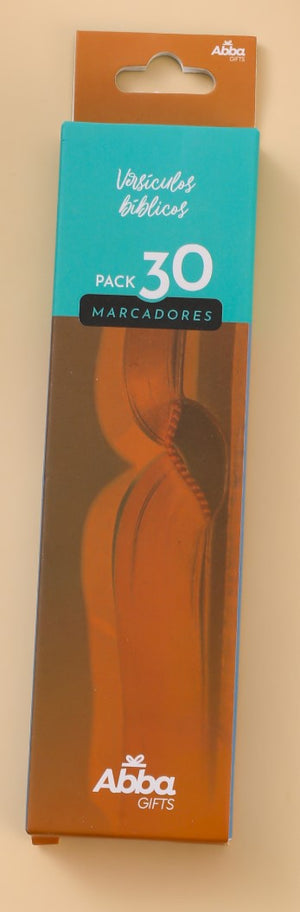 Pack 30 marcadores de libro en caja de cartón. Libros de la Biblia