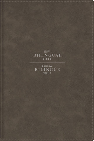 Image of Biblia ESV/NBLA Bilingüe Piel Gris