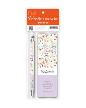Pack Bolígrafo con Marcador de Libro: Deléitate