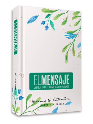 Biblia El Mensaje Verde Floral Tapa Dura