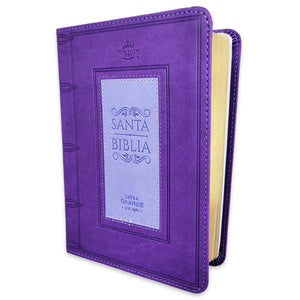 Biblia RVR 1960 Compacta Púrpura Símil Piel