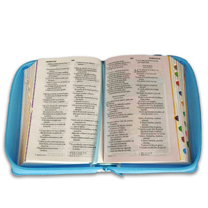 Biblia RVR 1960 para Niños Mi Gran Viaje Azul Símil Piel con Índice con Cierre