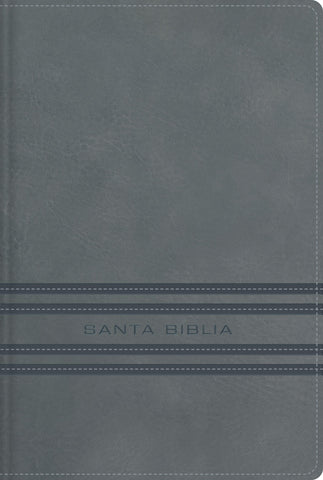 Image of Biblia NBLA Edición Versificada Tamaño Bolsillo Piel Gris Palabras de Jesús en Rojo Comfort Print
