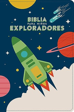 Biblia RVR 1960 para Niños Exploradores Azul Cósmico Símil Piel