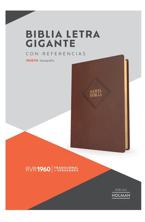 Biblia RVR 1960 Letra Gigante Café Símil Piel