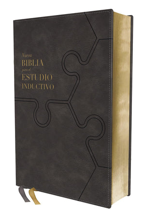 Biblia  NBLA para el Estudio Inductivo Interior a dos colores Piel Gris Comfort Print